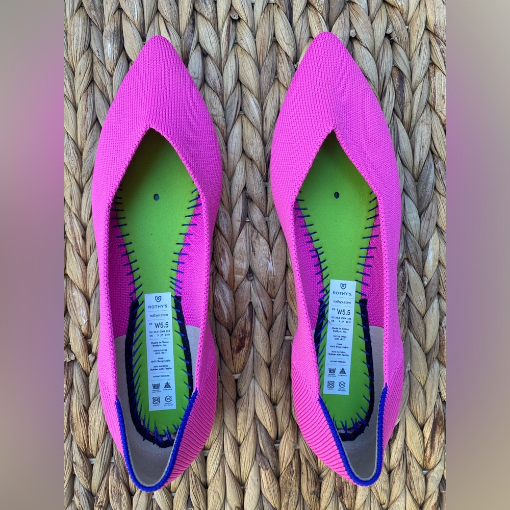 Rothy’s “The Point” (W5.5) Like New in Dragon Fruit